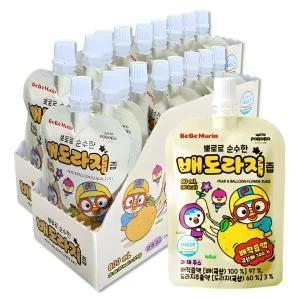 뽀로로 배도라지 어린이 캐릭터 음료수 80ml 국산 배 100% 과채주스 음료 20개