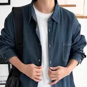 [골드스마일]남자 아우터 레이어드 남방셔츠 데님 청남방 DJJ1049M