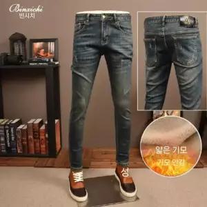 남성용 팬츠 캐주얼 도톰 종아리 청바지 스키니 트렌드 스판 슬림핏 MODU4