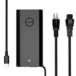 165W USB 타입 C GAN 전원 어댑터 Dell Precision 5680 5690 3580 3581 Pro Max 16 18 Plus MB16250 MB18250 프리미엄 MA16250 Latitude 5340 5440 5540 7340 7640 9440 DA165PM210 노트북 충전기 지원