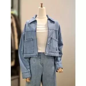 [갤러리아] ab.f.z 오버핏 크롭 레터링 데님 자켓 ACA5HJ33G