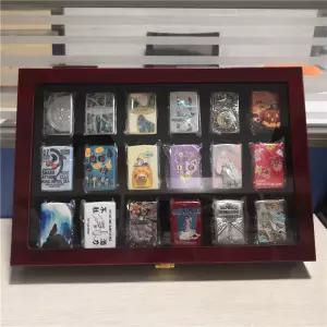 지포보관함 수납상자 지포라이터 고급 장식장 트레이 시계 케이스 전시 지포 상자 라벨