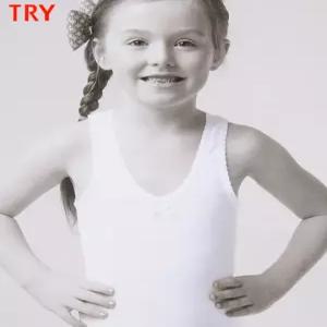 메리야스 브라렛 청소년 무지 트라이 소 여무)면100 60호(3-4세) 백색