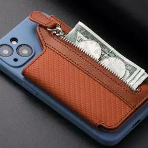 핸드폰 부착형 폰지갑 수납 접이식 가죽 카드