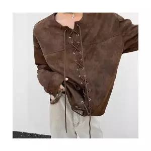 남성 빈티지 스트링 마이야르 코트 카디건 봄가을 점퍼 항공 잠바 가죽 BE3