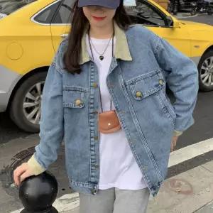 [샵앤] 여성 배색카라 루즈핏 봄 데님자켓 WDMS-WJK-TS14226549