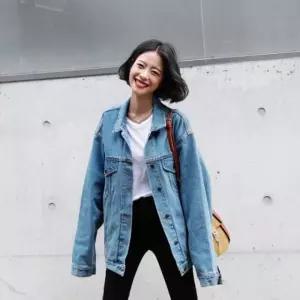 [샵앤] 여성 간절기 루즈핏 워싱 청자켓 WDMS-WJK-TS13017523