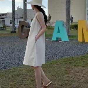 비욘드라이프J CUZ 여름 민소매 체형커버 린넨 원피스