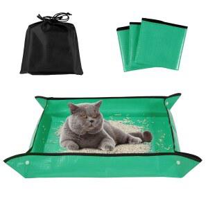 고양이용 휴대용 여행용 쓰레기통 접이식 포장 고양이 캐리어 자동차 비행기 밴 캠핑 호텔용 대형 방수 기능