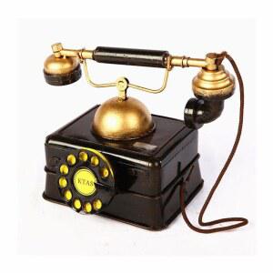 빈티지 다이얼 전화기 옛날전화기 라디오 레드 공중전화 벽걸이 인테리어