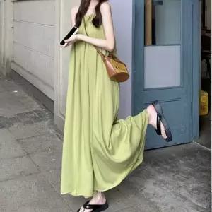 비욘드라이프J CRT 민소매 서스펜더 롱 원피스