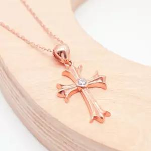 14k 엔틱 십자가 목걸이 OPNIN2318-1