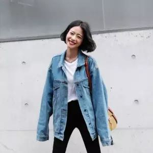 [샵앤] 여성 간절기 루즈핏 워싱 청자켓 WDMS-WJK-TS13017523