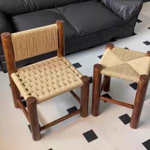 원목스툴 편백통나무 사다리의자 블랙 월넛색상 지름25 디자인 쇼파스툴 오크나무 B스타일 작은 우드스툴 1개