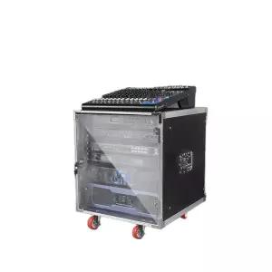 휴대용 믹서랙 케이스 무대 랙 콘솔 항공 무선 짧은 박스 상자 방송 운반 오디오 플랩