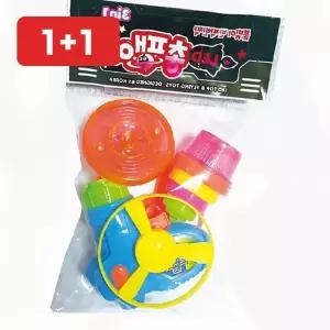 LED 팽이 야광 불빛 총 발사 어린이 실내 놀이 회전 완구