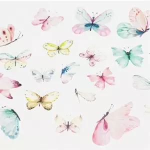 러블리 나비 디자인 스티커 40매입 어린이선물 아날로그감성 폰케이스꾸미기 다꾸용