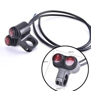 1개 바이크 오토바이 핸들바 헤드라이트 안개등 스팟 듀얼 온오프 스위치 버튼 방수 부품