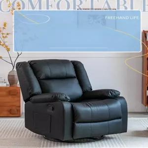 1인용 리클라이너 소파 편안한 거실용 회전 기능 좌식 안락 의자 인테리어용 낮은 등받이 소파