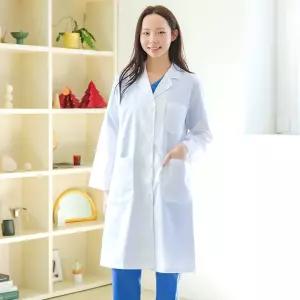 여자 의사 롱가운 긴팔 병원 약사 영양사 실습가운 유니폼