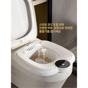 스마트 온도조절 좌욕기 산후조리 세트 블랙 디스플레이 샤워 항온비데 다기능 의자 가정용