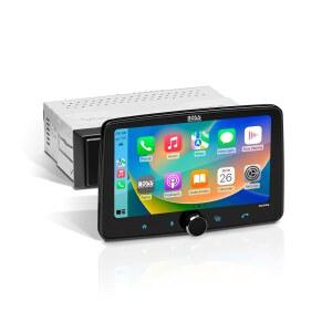 BOSS 오디오 시스템 BCPA8 싱글 DIN 카 스테레오 무선 카플레이 안드로이드 오토 8인치 터치스크린 블루투스 AMFM 라디오 수신기