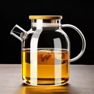 유리주전자 내열유리티팟 파이렉스 직화유리주전자 더큰솔 유리티팟 캐릭터 티팟잔 주전자차 유리 차우리는주전자