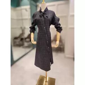 갤러리아 타이 체크 셔츠 랩원피스Z261MSE004D