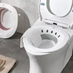 접이식 좌욕 전용 대야 변기 거치형 산후조리 치질 완화 온수 목욕 케어 용품