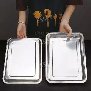 스테인레스 트레이 바베큐 접시 2개 사각