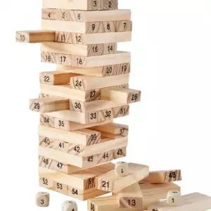 원목 블록 쌓기 놀이 51p 나무 보드게임 균형 타워 쿵쿵따 어린이 성인 가족