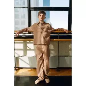 국내배송 ZARA 자라 주니어 키즈 캔버스 포켓 오버셔츠 호박 7147636652 1774110