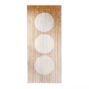 대나무 발 패턴 원형 현관문 파티션 장식 커튼 가림막