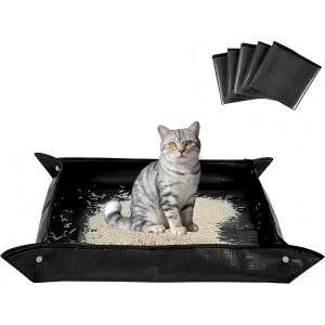 고양이용 휴대용 여행용 쓰레기통 5개 접이식 포장 고양이 캐리어 자동차 비행기 밴 캠핑 호텔용 방수 기능