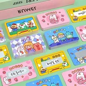 [셀러허브 생활리빙][샐코] 긁는카드 만들기 컬러풀 스크래치 카드 80개