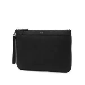 [롯데백화점]닥스 액세서리 블랙 로고장식 소가죽 클러치백 DBBA6E030