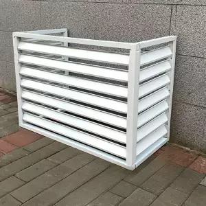 알루미늄 실외기 커버 알루미늄 3면 방수 후드 에어컨 보호