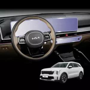 수호자 쏘렌토 MQ4 네비게이션 풀커버 지문방지 디스플레이 액정보호필름 공조기 저반사