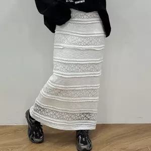 빅사이즈 602 플라워프릴망사스커트 DGBX258