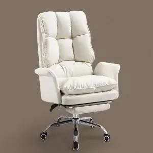 /아도라하우스 사무용 의자 높이조절 리클라이너 가죽 의자+발받침