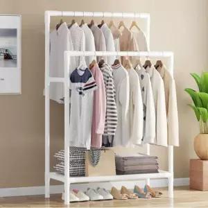/아도라하우스 옷장 스탠드 튼튼한 무타공 행거 옷걸이 더블
