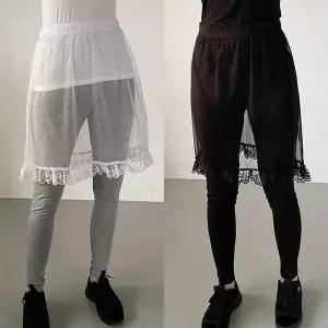 [하프클럽/]빅사이즈치마 T932L602 플러스레이스미니스커트 RA