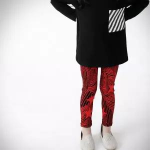 맘스메이드 예루예나여아 레깅스 스판 그래픽 사선 별