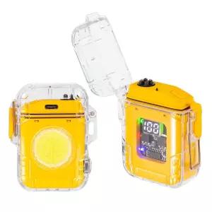 USB 충전식  옐로우 터보 캠핑 라이터