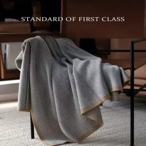 그레이 블랭킷 소파 낮잠이불 담요 캠핑 휴대용