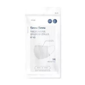 꼼마꼼마 비말 마스크 KF-AD 에티켓 대형 흰색 25매 MNA