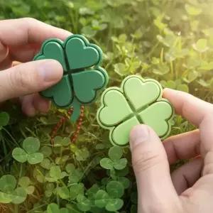 블라썸슈퍼* 행운 부적 네잎클로버 키캡 키링 클릭커 딸깍이 선물 손장난감 스트레스 해소