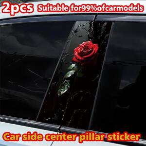 자동차 스티커 B필러 비닐 방수 센터 흠집 커버 장식 액세서리