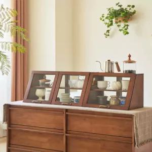 수납장 그릇 장식장 레트로 감성 쇼케이스 찬장 홈카페 유리 카페장 주방