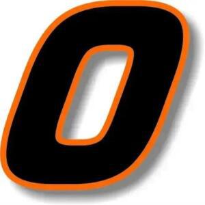 자동차 스티커 외부 액세서리 사용자 정의 경주 번호 사각형 글꼴 검정색 오렌지 테두리 그래픽